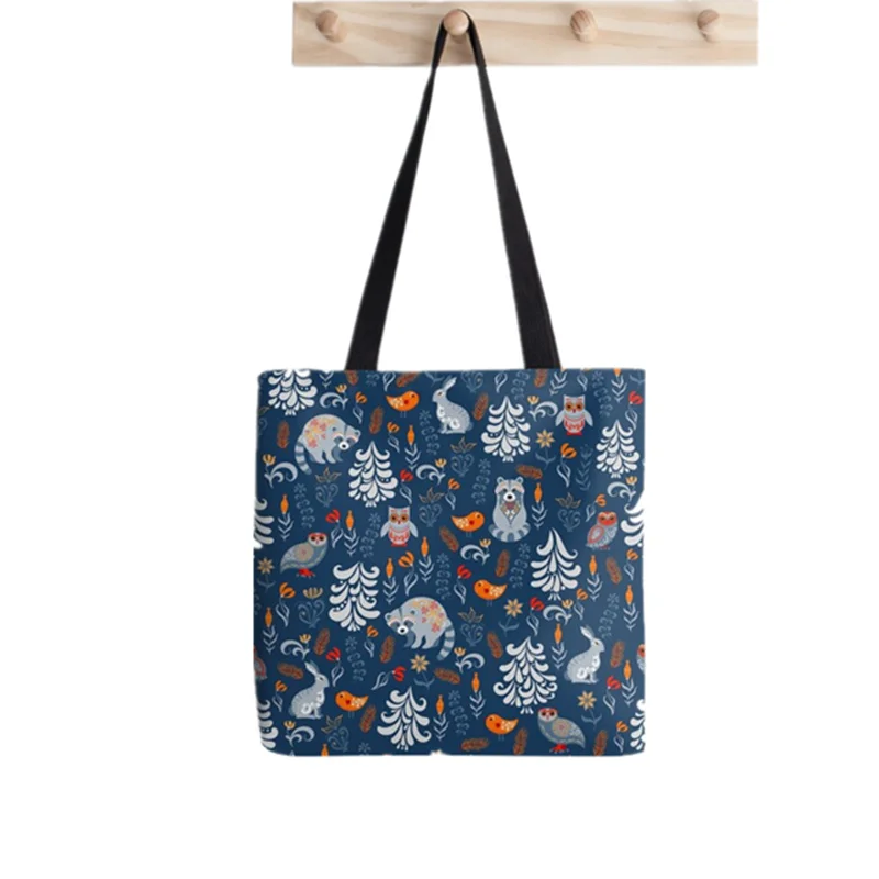 2021 Shopper Yin Yang Cats Tote Bag Printed Tote women Harajuku shopper handbag girl Shoulder shopping bag Lady Canvas Bag