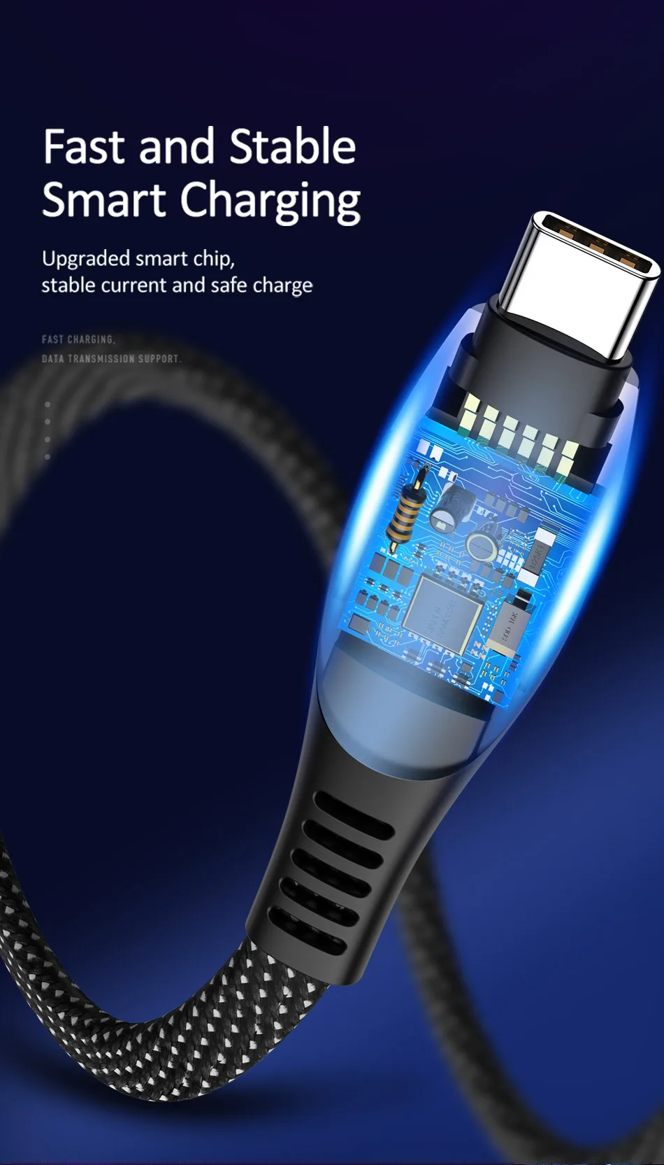 USAMS 5A usb type C кабель Быстрая зарядка кабель type-C для samsung Galaxy Xiaomi huawei мобильный телефон USB C USB-C кабель зарядное устройство Шнур