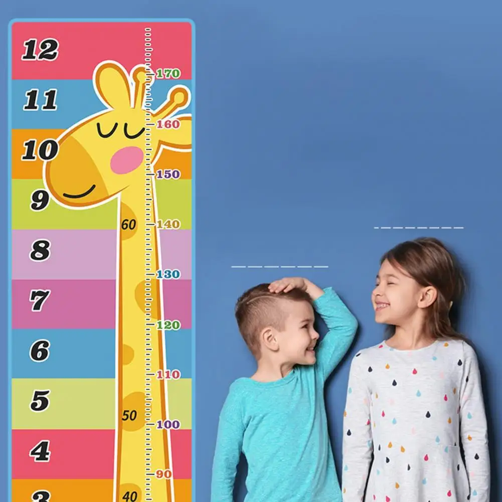 27pcs/set Kids Growth Chart Sticky Height Growth Chart Multifunctional Lovely Twosided Visual