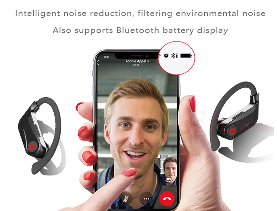 FANGTUOSI TWS стерео беспроводные Bluetooth наушники громкой связи Спортивная гарнитура ушной крючок Bluetooth 5,0 наушники с микрофоном для iPhone 11