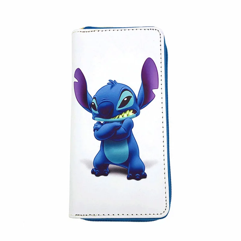 Anime Lilo And Stitch long Wallet PU zipper Purse ID Card Holder pouch wallets 