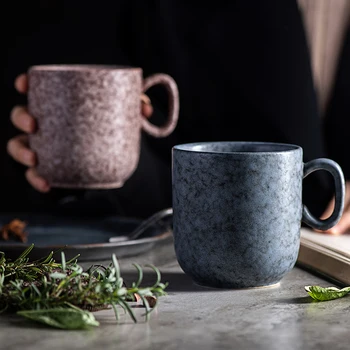

ANTOWALL Stoneware Ceramic Mug Drinkware Coffee Cup Retro Drinking Milk Mug Cups Wholesale