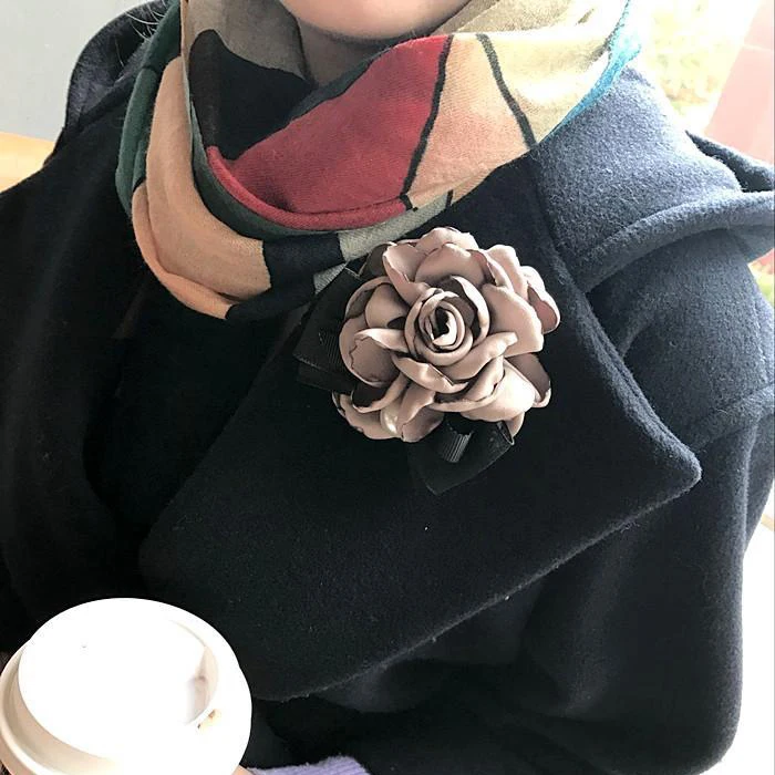I-Remiel Корея высокого класса ткань большой цветок кружева луки броши украшения для воротника ручной работы корсаж брошь булавка для женщин ювелирные изделия