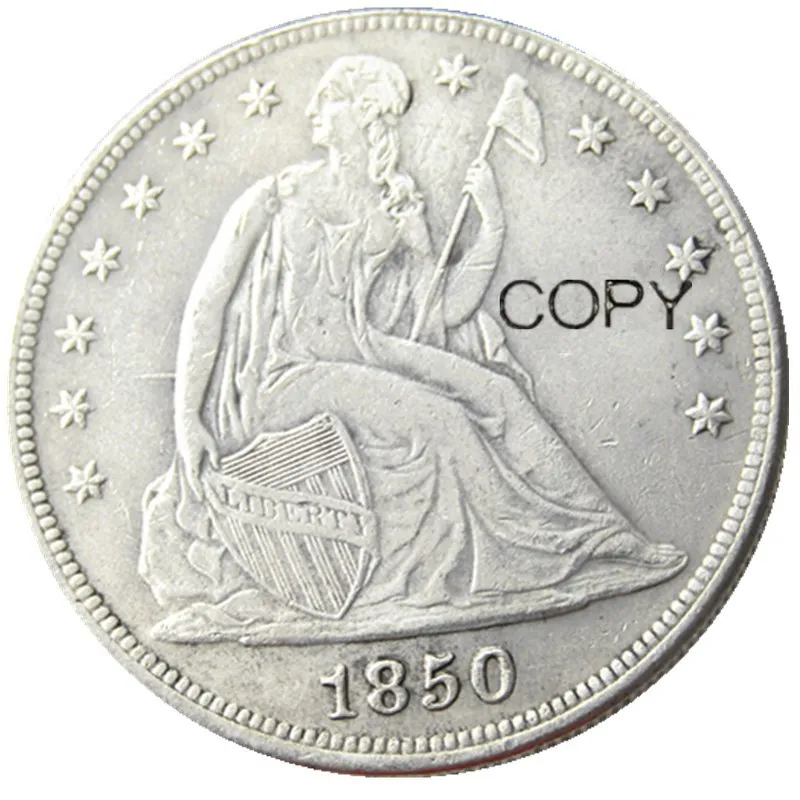 1850-O сидя Liberty Dollar посеребренные копии монет