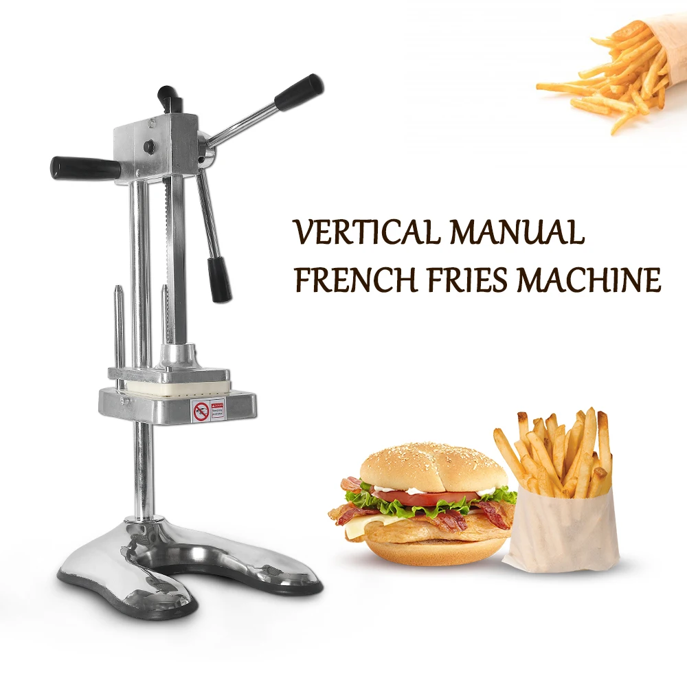 ITOP Potato Chip Slicers Stainless Steel Vertical French Fries Cutter Machine Food Processor With 3 Pcs Blades MH003