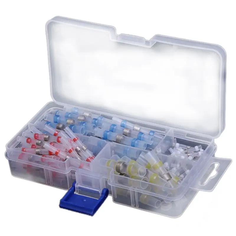 

100Pcs 26-10AWG Assorted Solder Sleeve Heat Shrink Splice Butt Wire + Box