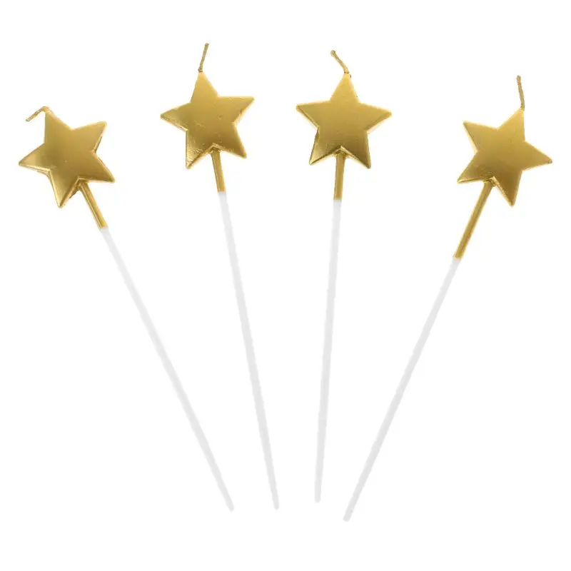 

1 Set mix style Star Gold Candle cake topper baby birthday Party Festival Candles for Cake Decoration Supply Diy