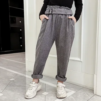 

3 4 5 6 7 8 9 10 11 12 Year Girls Winter Pants 2019 New High Quality Fall Kids Pant for Girl Elastic Waist Children Trousers
