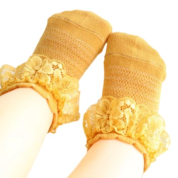 

UK Toddler Newborn Baby Girl Kid Sock Frilly Lace Sock Ankle Summer Cotton Socks