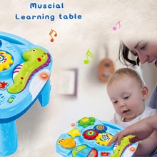 Learning Table Light Music Toddlers Safe Infants Game Gift Play Sea Animal Funny Baby Toy Activity Early Education Colorful