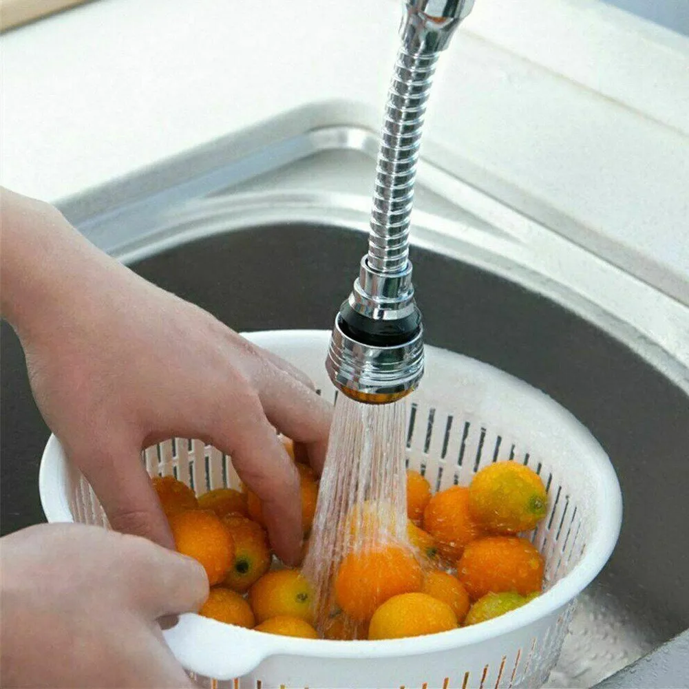 360 Degree Flexible Nozzle Spout Water Saving Kitchen Sink Tap Faucet Extender For Splash Proof Kitchen Faucet Accessories