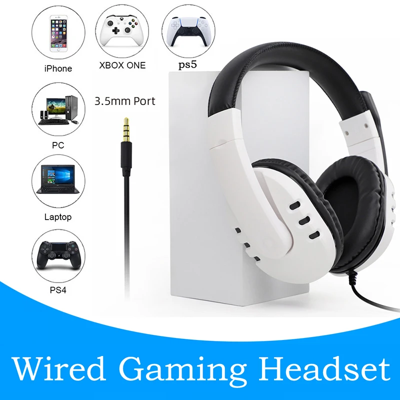 Headset Wired Gamer PC 3.5mm For One NS Headsets Surround Sound Gaming Overear Laptop Tablet Earphones | Электроника