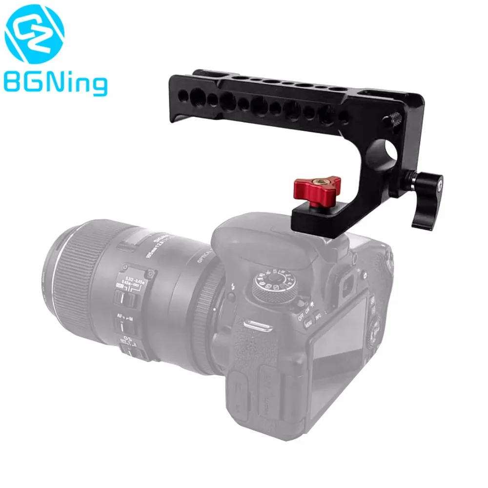 BGNing камера ручка Верхняя ручка Сырная ручка DSLR камера клетка верхняя ручка с 15 мм стержень отверстие Холодный башмак Горячий башмак 1/" 3/8"