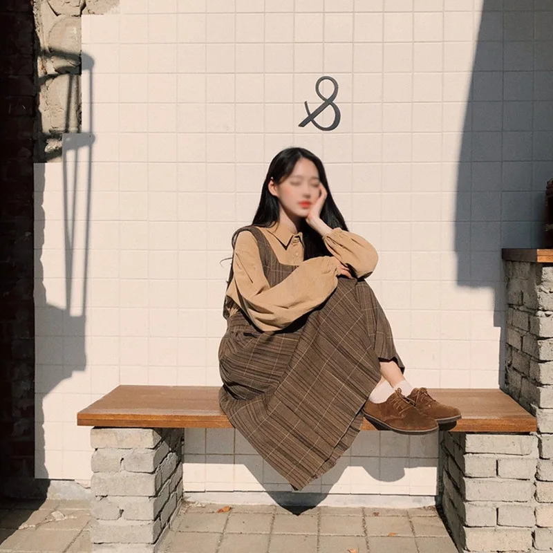 

Large Size Dress Large GIRL'S Slimming Set 2019 New Style Online Celebrity Early Autumn-Fat Mm Cover Meat Dress Two-Piece Set