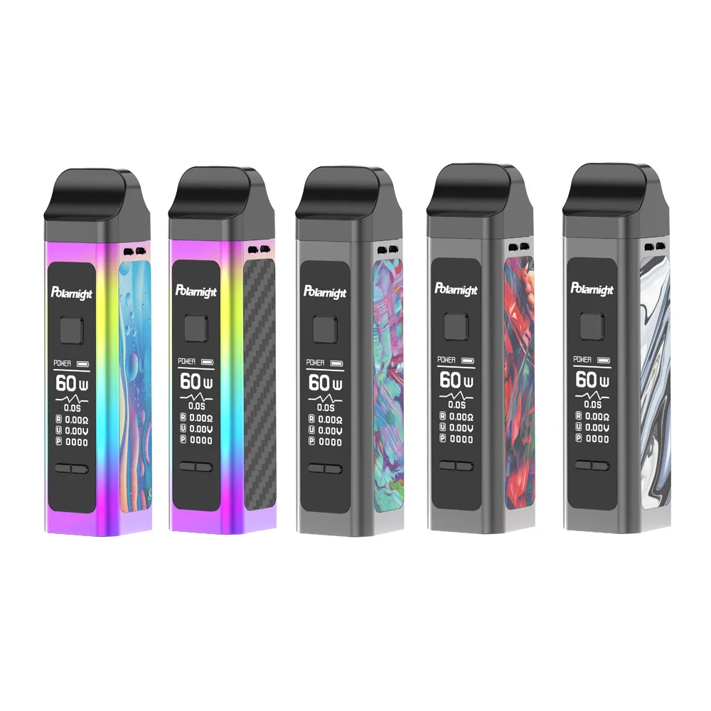 Polarnight Taste King 80 Вт Pod Kit Vape 1500 мАч батарея с 4,0 мл и сеткой катушки 3,5 мл Pod 0,96 дюймов TFT цветной экран пара