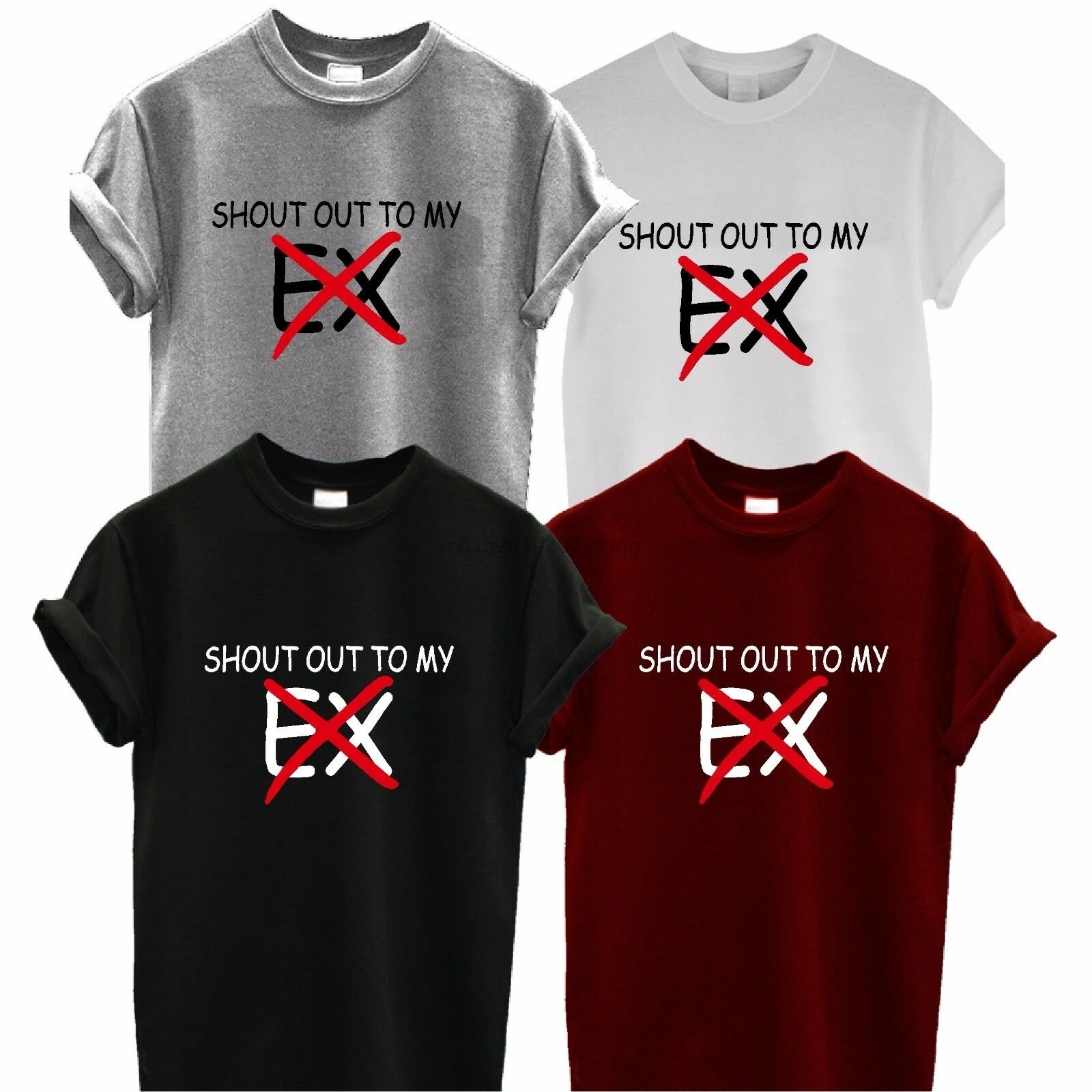 T SHIRT SHOUT OUT TO MY EX Mix X Factor UNISEX Mixers little Fan LOOSE FIT x |