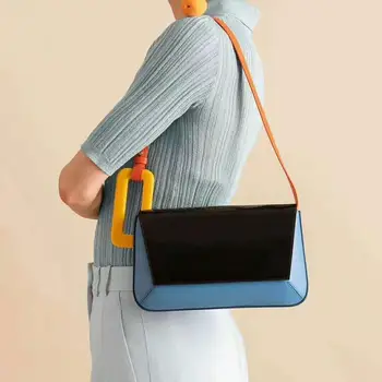 

real leather shoulder bags impacting the colorful cow leather day Clutches bag
