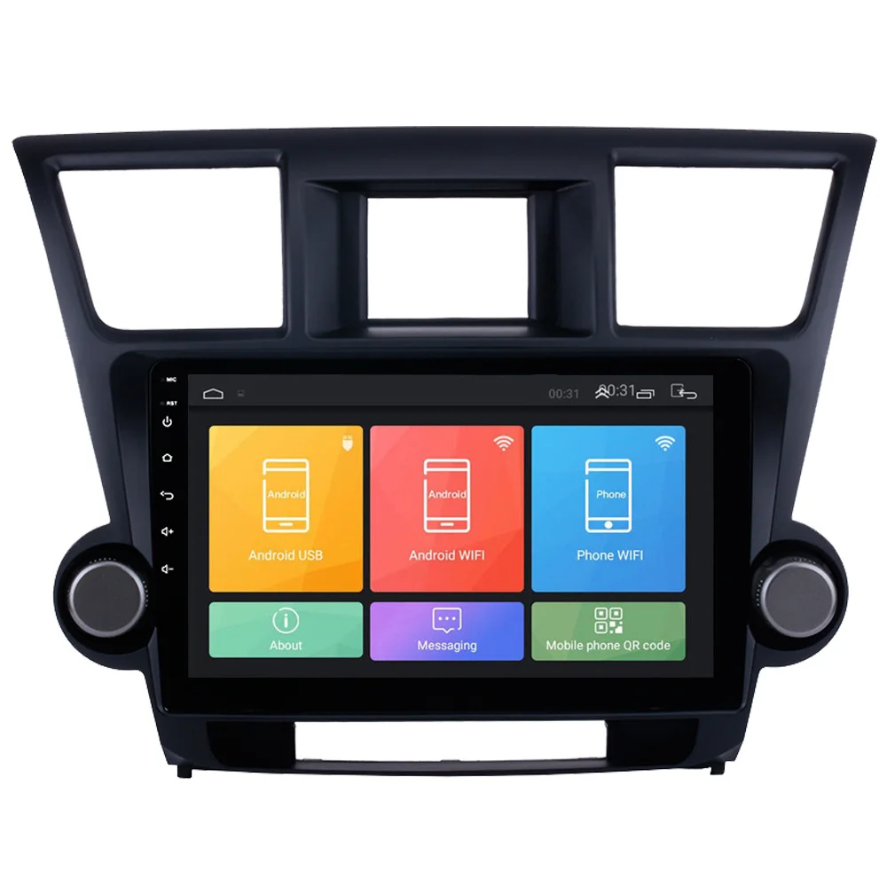 

RoverOne Car GPS Navigation For Toyota Highlander Kluger 2009 - 2013 Android 8.1 Radio Stereo Audio Player + Reverse Camera