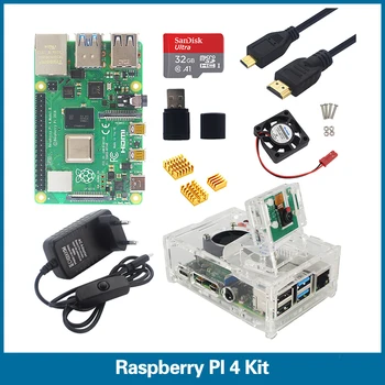 

Raspberry Pi 4 kit 4G RAM board with acrylic cover 5MP camera 3A power radiator for Raspberry Pi 4 Type B RPI5