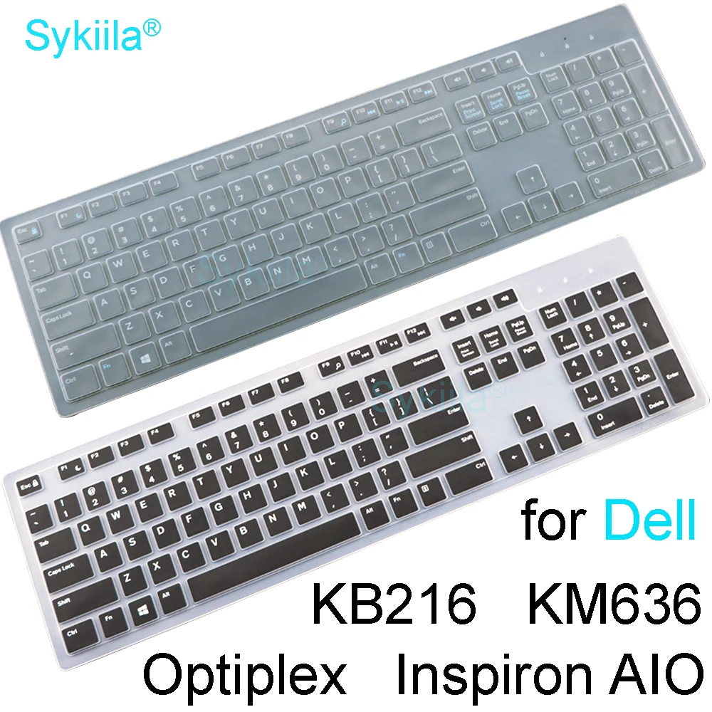 Keyboard Cover for Dell KB216 KM636 KB216P Optiplex 7050 7450 Inspiron AIO 3475 3670 3477 All in One PC Skin Desktop Computer | Компьютеры