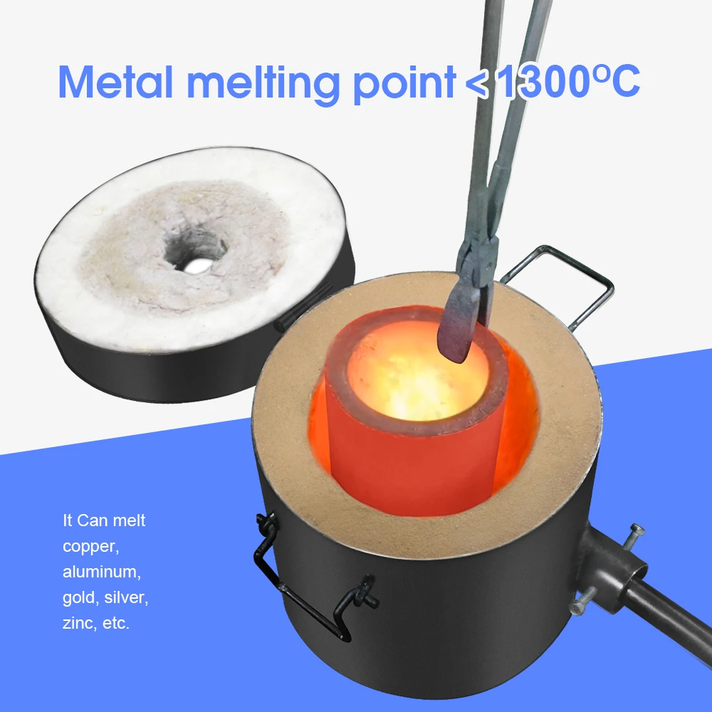 Gold casting Propane Forge,Metal melting pot 6KG Propane Smelting Furnace Kit 