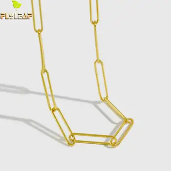

925 Sterling Silver Ins Pop Gold Chain Choker Necklace For Women Minimalism Luxury Lady Party Fine Jewelry Flyleaf