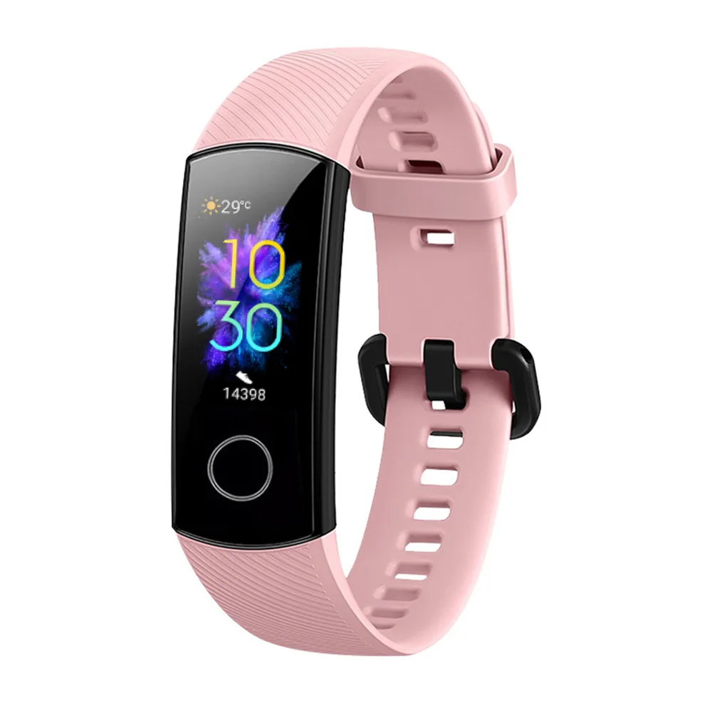 Ремешок силиконовый для наручных часов цветной сменный Браслет Honor Band 5 4