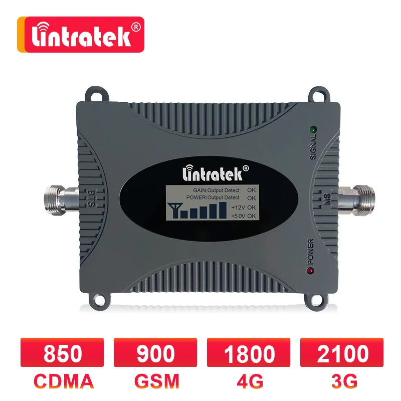 Усилитель сотовой связи Lintratek DCS 1800 МГц 4G усилитель сигнала репитер GSM 2G 900 3G 2100