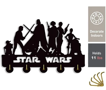 

Star War 3D Wall Hooks Self Adhesive Key Holder | Wall Decor Home Storage Hooks Key, Coat, Bag Hanger.| Unique Gift for Friends.
