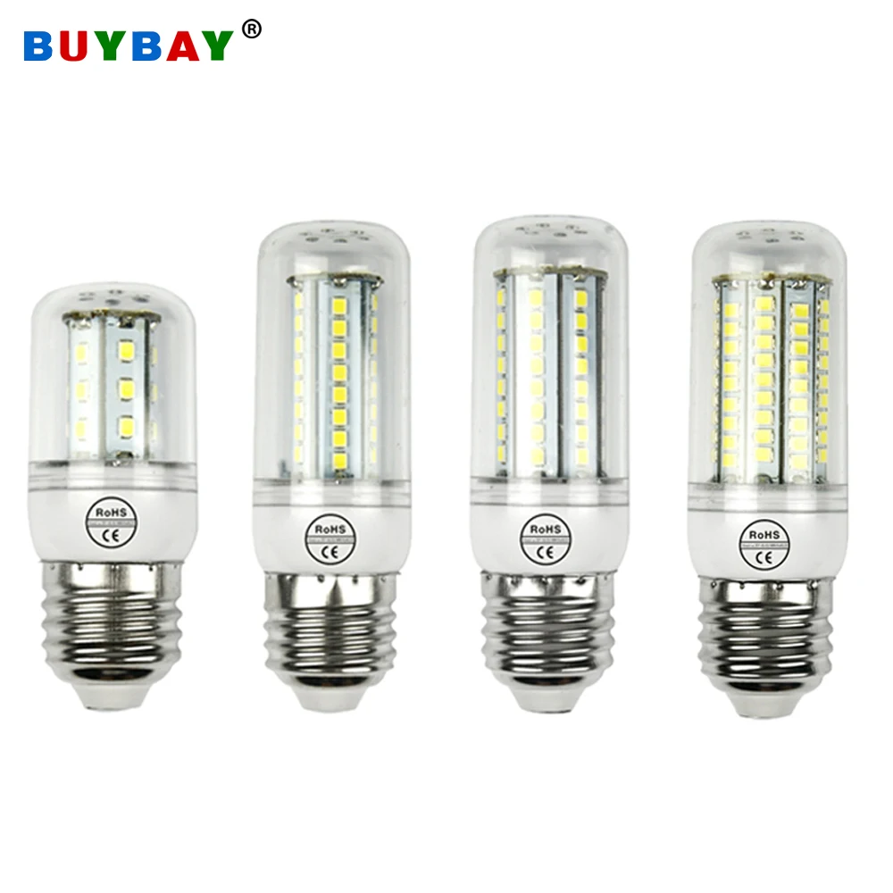 BUYBAY для украшения дома 220 В Светодиодная лампа E27 SMD 2835 кукурузная 240 в 27/48/68/102