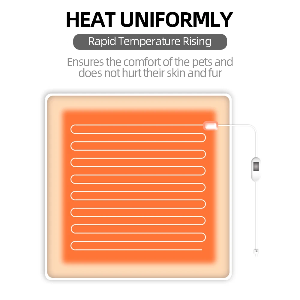 Грелка для питомца собаки кошки водонепроницаемый Зимний теплый коврик кровать для домашних собак кошек домашний согревающий коврик 45*45 см