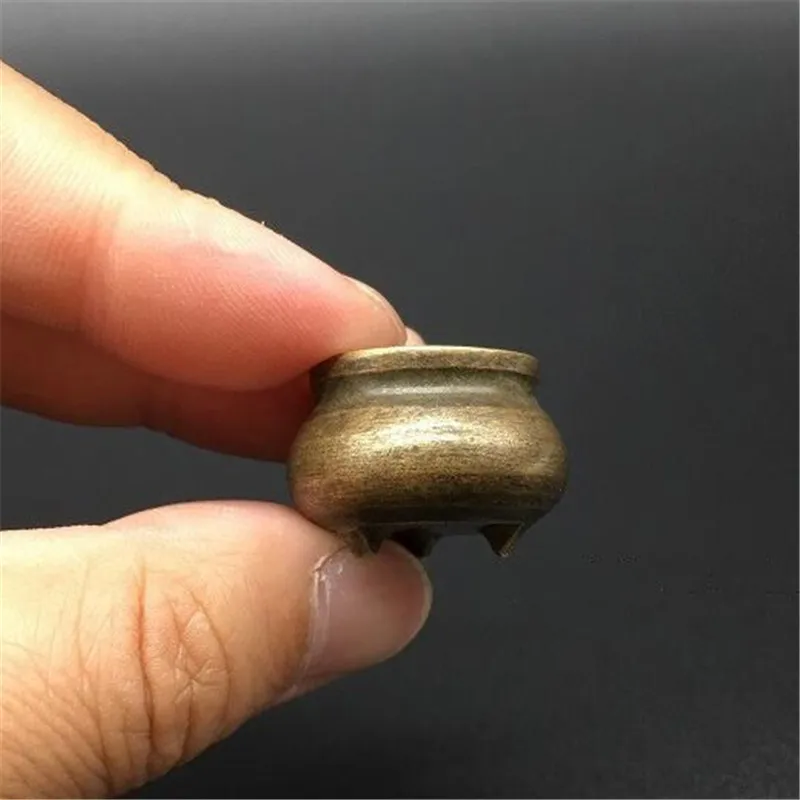 Pure Copper Mini Censer Copper Ornament Simple Three -foot Round Belly Copper Censer Incense Stove Home Decoration Gift Pure Copper Mini Censer Copper Ornament Simple Three -foot Round Belly Copper Censer Incense Stove Home Decoration Gift