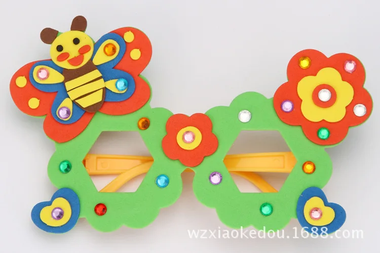 Eva мультфильм очки DIY мультфильм очки Детский материал ручной работы коробка Eva очки