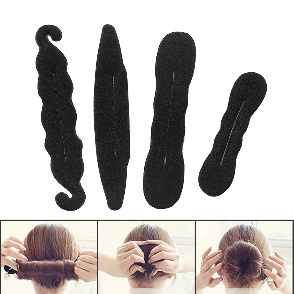 4 шт./компл. губчатый валик Инструменты для укладки волос булочка Твистер инструмент для укладки волос заколки для завивки волос аксессуары для волос Прямая поставка