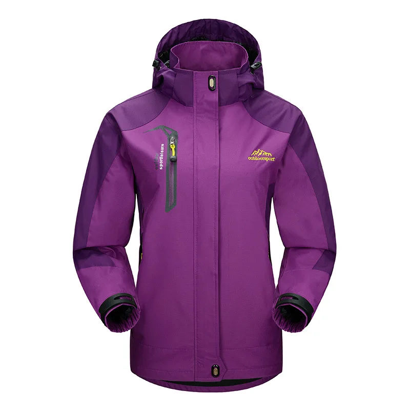 Тонкий COUPLE'S большой размер открытый плащ куртка альпинизм мужская и женская однослойная куртка - Цвет: Purple