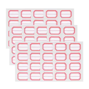 

12 Sheets Self-adhesive Labels Simple Marker Stickers Handwritten Name Pastes Price Stickers for Home Office School