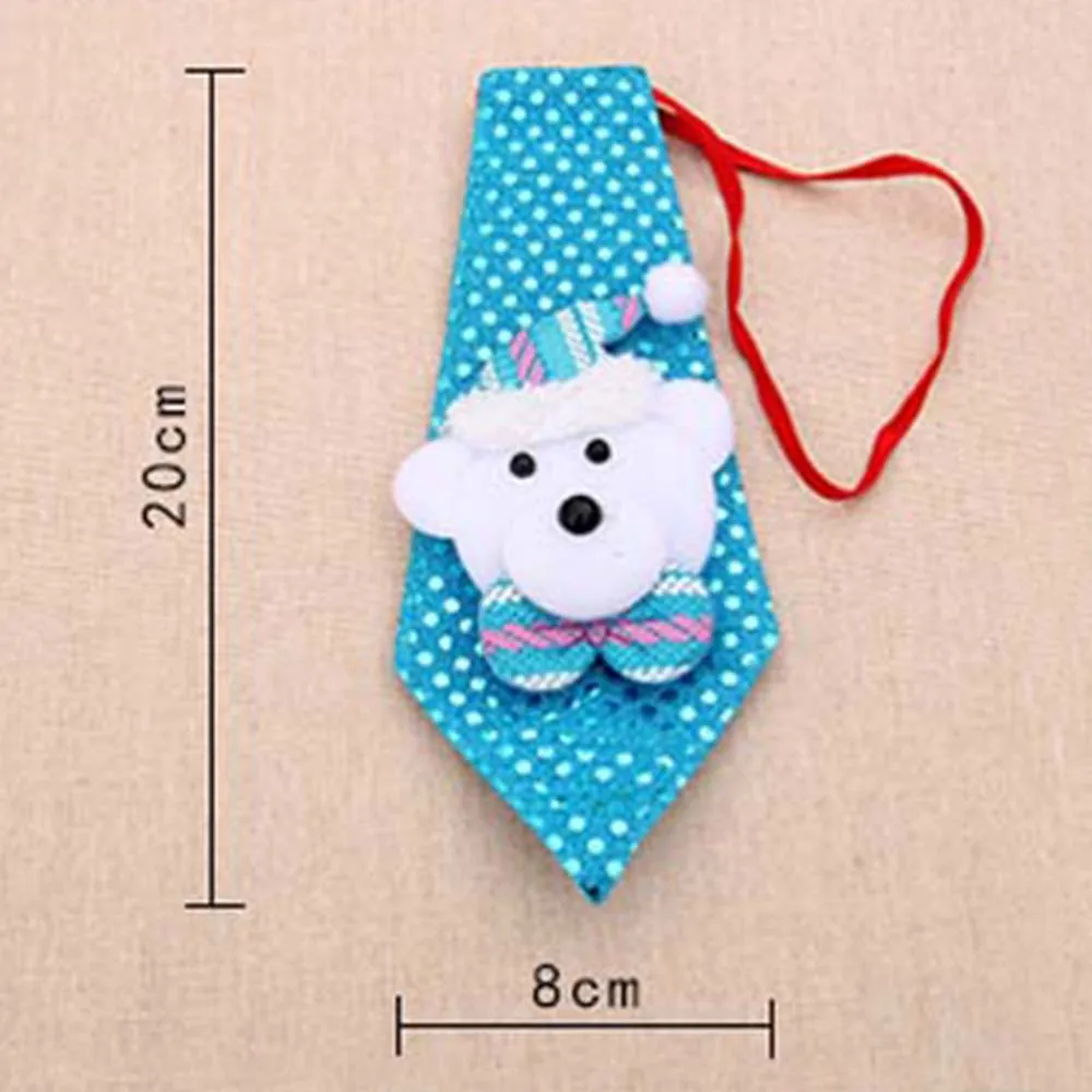 Fashion Creative Christmas Tie for Children Luminescent Snowman Elk Sequined Tie for Kids Gentleman Christmas Gifts