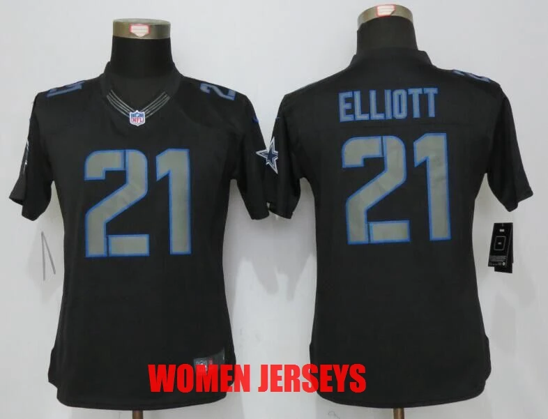 COLOR AS PHOTO SHOWN Стилизованный Dallas s Ezekiel Elliott для женщин Джерси - Цвет: COLOR AS PHOTO SHOWN