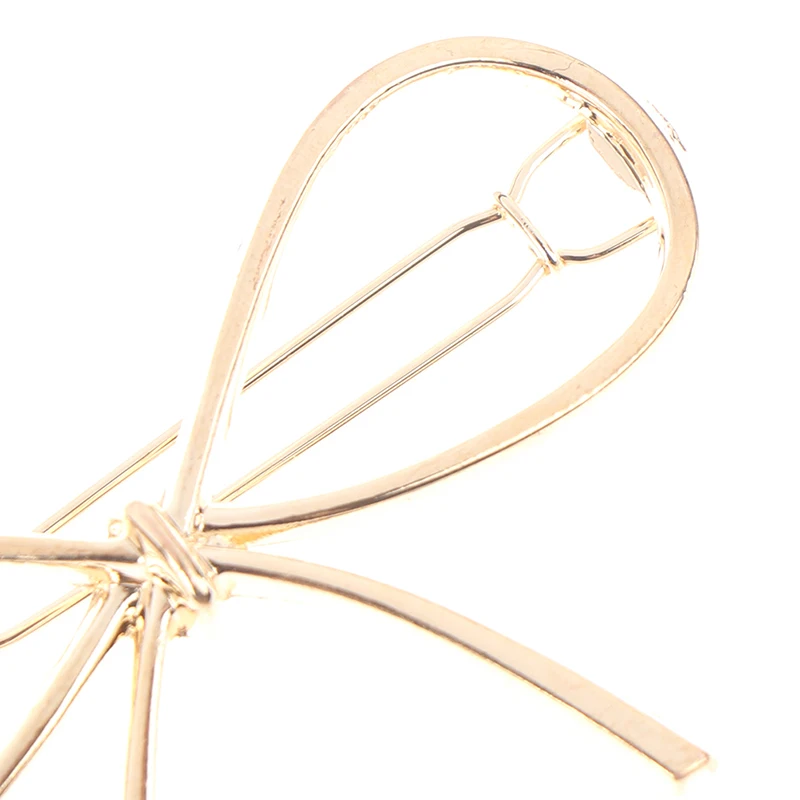 1pcs New Vintage Hairpins Metal Bow Knot Hair Barrettes Girls Women Hair Accessories Hairgrips Gold/ Silver