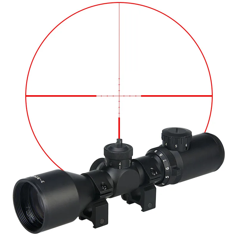 

Hunting rifle air soft 3-9x rifle scope 25.4mm tube diam holographic sight for shooting GZ10274