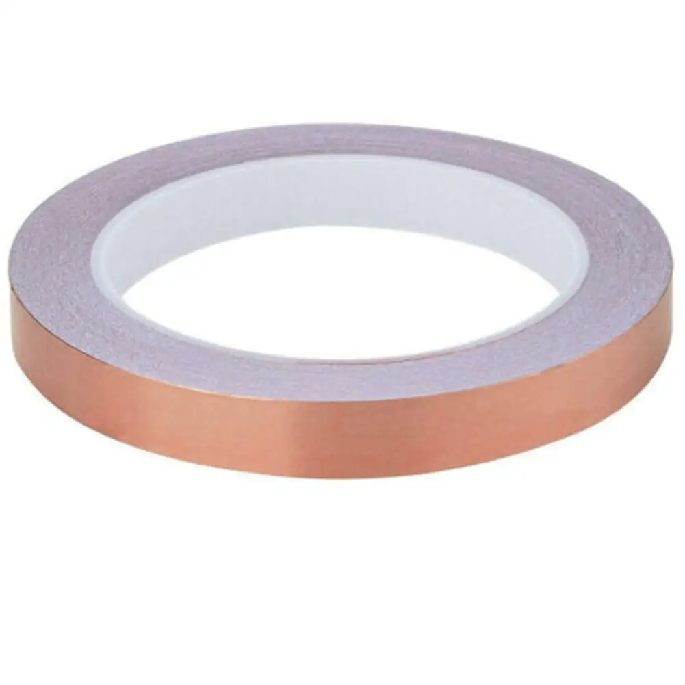 

20 Meters Single Side Conductive Copper Foil Tape Strip Adhesive EMI Shielding Heat Resist Tape 5mm 10mm 20mm