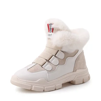 

Fur Winter Sneakers Shhoes Women Platform Snowboots 2020 New Warm Velvet Fur High Top Sneakers Warm Shoes Winter