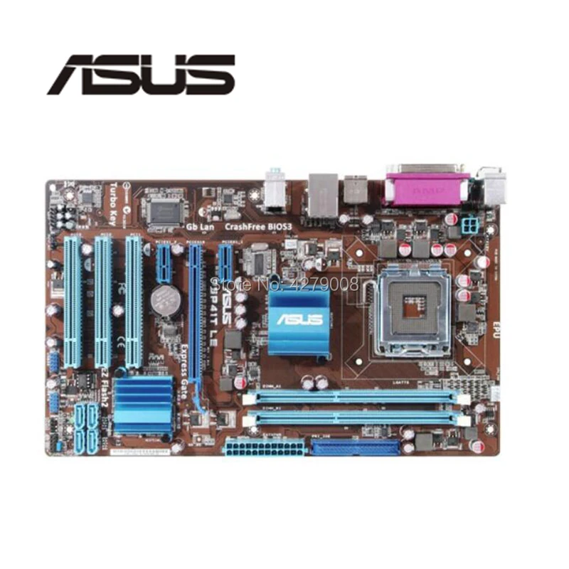 LGA775 для ASUS P5P41T LE оригинальная б/у настольная G41 775 материнская плата DDR3 USB2.0 SATA2 |