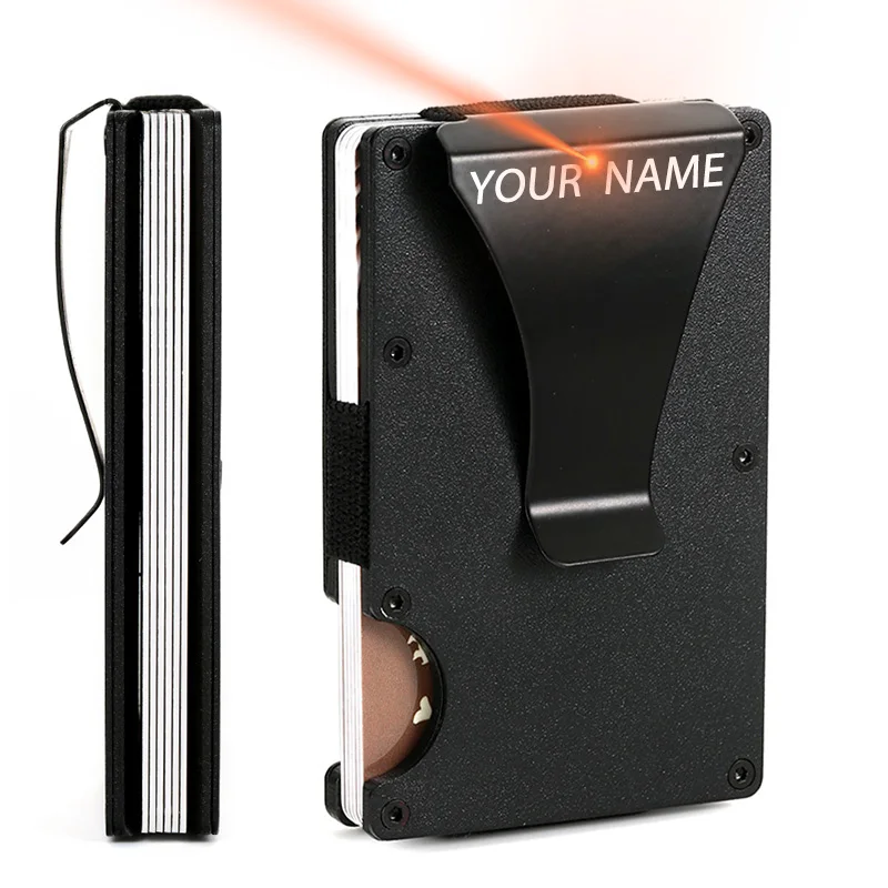 Purse Billetera Cardholder Rfid Blocking Customized Business Metal Carteira Male Masculina
