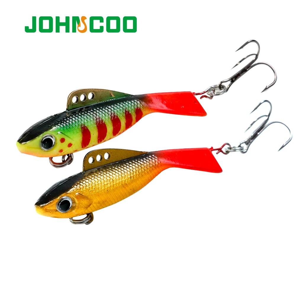 

JOHNCOO 2pcs 55mm 65mm 75mm Winter Ice Fishing Lure Balancer 3D Eyes Jig Bait 12g 18g 28g Vertical Jigging Bait For Pike Perch