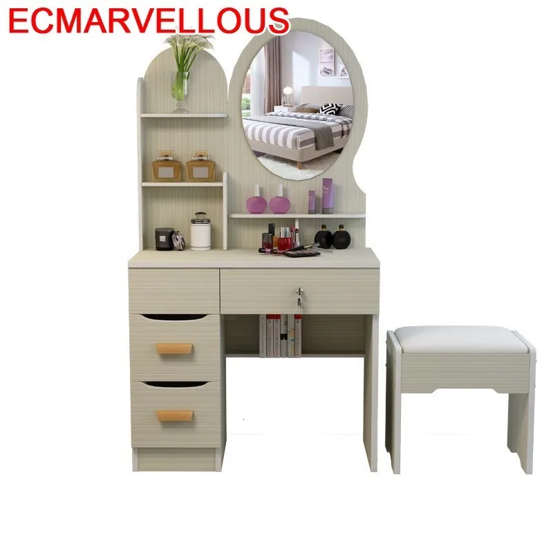 

Vanity Mesa Makeup Coiffeuse Avec Miroir Toaletka Do Sypialni Schminktisch Wooden Quarto Korean Bedroom Furniture Dressing Table