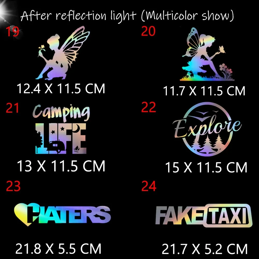 Laser JDM Reflective Stickers Funny Automobile Window Bumper Vinyl Decals Car Accessories