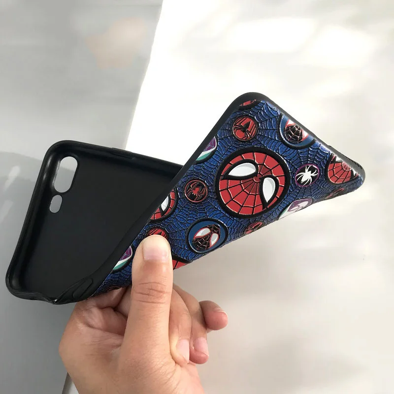 Крутой чехол для телефона Marvel Человек-паук для iphone XR XS MAX X мягкий IMD защитный чехол для iphone 7 8 6 6s plus fundas coque