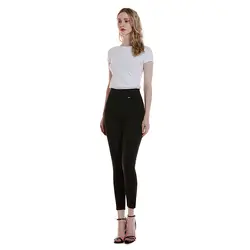 Женские брюки 2019 модные однотонные свободные длинные брюки с высокой талией осенние брюки с карманами женские тонкие женские брюки