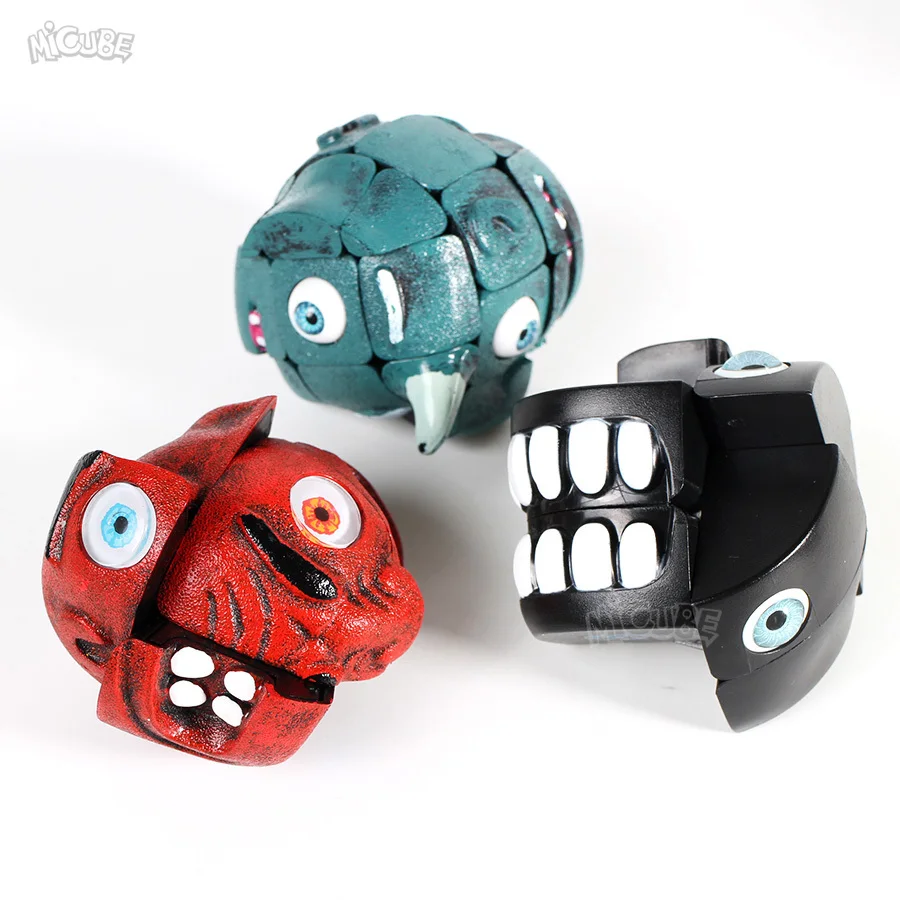 Carni Red Ghost Head Devil Cube головоломка зеленый черный магический куб 2x2 3x3 особой формы головоломка твист Развивающие игрушки для детей